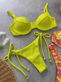 MEIA TAÇA + CALCINHA AMARRADINHA FIO DUPLO COR LIMA - comprar online