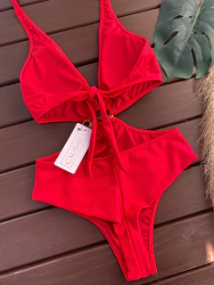 MAIÔ DECOTADO ARGOLA FIO DUPLO (VERMELHO) - loja online