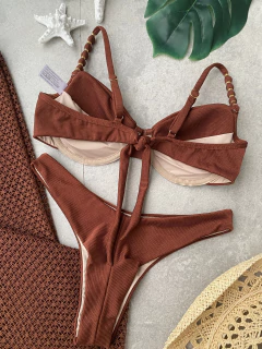 MEIA TAÇA BALI + CALCINHA ASA DELTA FIO DUPLO (MARROM)