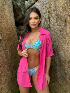 chemise em tecido ROSA