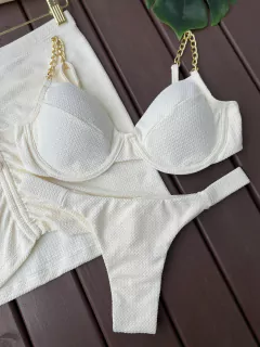 MEIA TAÇA + CALCINHA FITA LARGA FIO DUPLO (COR PÉROLA)