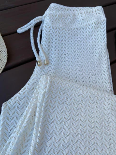 CALÇA GRINGA RENDADA (OFF WHITE) - CAUSAR moda praia