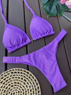 CORTININHA BALI + CALCINHA FITA LARGA FIO DUPLO (ROXO) na internet