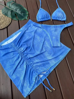 SAIA FRANZIDINHA (JEANS COM CROCHÊ) - comprar online