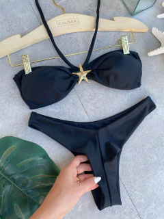 TOMARA QUE CAIA ESTRELA + CALCINHA ASA DELTA FIO DUPLO (PRETO) na internet