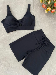 CONJUNTO FITNESS PRETO (TOP+SHORT)