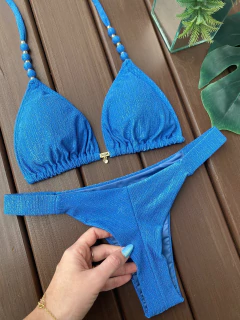 CORTININHA BALI + CALCINHA FITA LARGA ( AZUL NÀUTICO) - CAUSAR moda praia