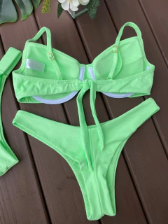 Meia taça + CALCINHA ASA DELTA FIO DUPLO (VERDE CLARO) - comprar online