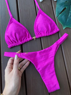 CORTININHA + CALCINHA FITA FIO DUPLO (PINK)