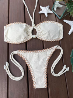 TOMARA QUE CAIA + CALCINHA LACINHO COM CROCHÊ (OFF WHITE) na internet