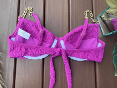 Imagem do MEIA TAÇA CORRENTE + CALCINHA ASA DELTA FIO DUPLO (ROXO CONSTANTINOPLA)