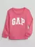 MOLETINHO GAP LOGO HOLOGRÁFICA ROSA (FORRADO FLEECE)