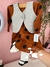 Conjunto Carter’s Vestido Marrom com Meia Calça e Colete - Use MiMa’s 