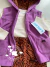 Conjunto 3 peças | Carter’s Colete Fleece Roxo + Body Off White + Calça Algodão Animal Print - Use MiMa’s 