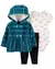 TRIO CARTERS| CALÇA, BODY E CASACO VERDE EM FLEECE E CAPUZ EM SHERPA - loja online