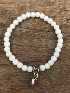 Pulseras Iman Corazon - Blancas - Nassau Accesorios