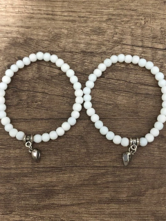 Pulseras Iman Corazon - Blancas en internet