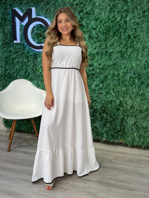 Vestido Longo P&B