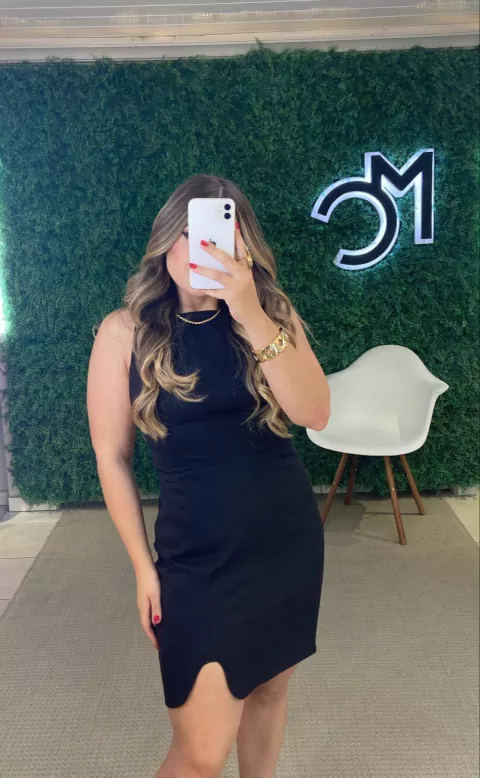 VESTIDO ALFAIATARIA MINI FENDA