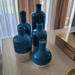 Botellon Duo Azul Turquesa 20x10cm 57282 - comprar online