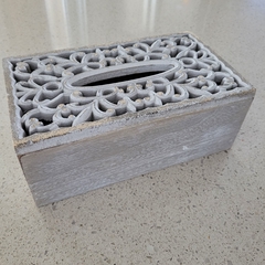 MISURA Caja pañuelos descartables madera blanca calada en internet