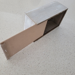 MISURA Caja pañuelos descartables madera blanca calada - tienda online