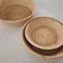 Bandeja Rattan redonda conica maiz chica 20cm - tienda online