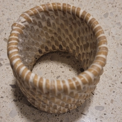 Servilletero Anillo Rattan blanco 5cm - kazaru