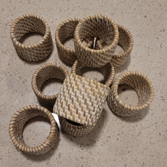 Servilletero Anillo Rattan blanco 5cm
