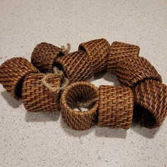 Servilletero Anillo Rattan tostado
