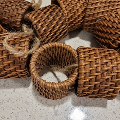 Servilletero Anillo Rattan tostado
