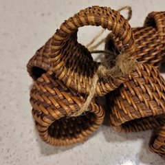 Servilletero Anillo Rattan tostado - kazaru