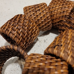Servilletero Anillo Rattan tostado - tienda online