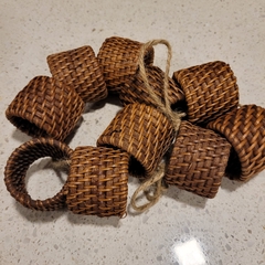 Servilletero Anillo Rattan tostado - kazaru