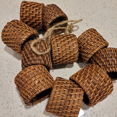 Servilletero Anillo Rattan tostado - comprar online