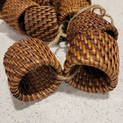 Imagen de Servilletero Anillo Rattan tostado