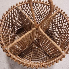 Imagen de Cubiertero rattan palitos cruzados porta cubiertos