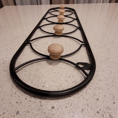 Imagen de Perchero Metalico con Madera 5 Perchas
