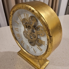 Reloj mesa dorado mecanismo movil 29cm en internet