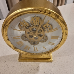 Reloj mesa dorado mecanismo movil 29cm