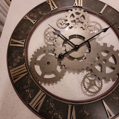 Reloj de pared grande metálico 70cm