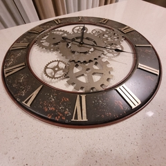 Reloj de pared grande metálico 70cm - kazaru
