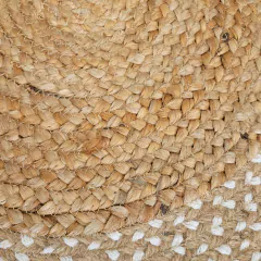 Alfombra de yute natural con Borde Trenzado de Algodón 60cm en internet