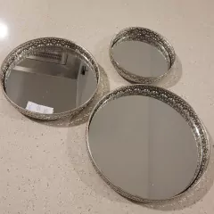 Galata Set x3 Bandejas espejadas redondas 27cm 23cm 18cm en internet