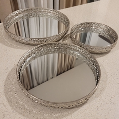Imagen de Galata Set x3 Bandejas espejadas redondas 27cm 23cm 18cm