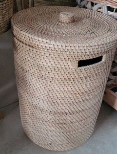 Cesto Rattan para ropa color Natural 50x35cm - tienda online