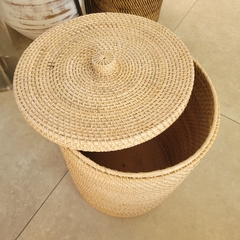 Cesto Rattan para ropa color Natural 50x35cm - kazaru