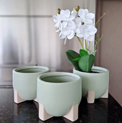 Maceta Neo Cerámica Verde 12cm - comprar online