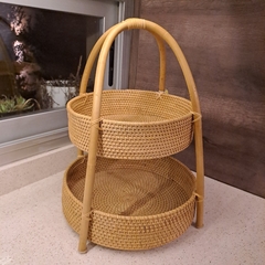Rack de Rattan 2 Estantes