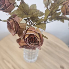 Ramo Rosas rosa antiguo 42cm en internet